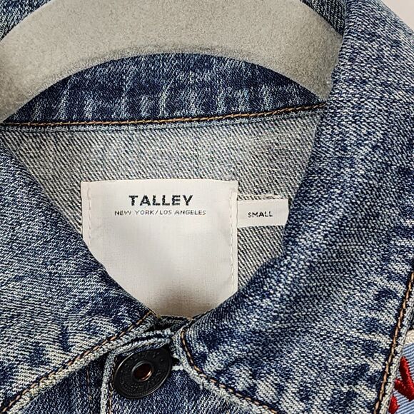 Talley HTF Patch Denim Jacket Size S NWOT - Picture 6 of 11